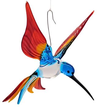 Hängevogel, Kolibri (blau-gelb-rot)
